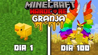 ⚪ SOBREVIVÍ 100 Días SIENDO UN POLLITO en Minecraft HARDCORE #animales