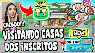 😱👉CHEGOU!!! NOVO MODO ONLINE DE JOGAR JUNTOS NO PAZU AVATAR WORLD | VISITANDO CASAS DOS INSCRITOS