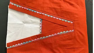 Neck Design with lace and fabric patti || Trending neck design  | Sarabjit kaur saini