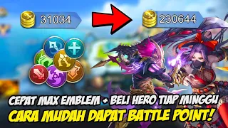 CARA CEPAT DAPAT BATTLE POINT DI MOBILE LEGENDS TERBARU 2022 ❗ CARA CEPAT NAIK EMBLEM MOBILE LEGENDS