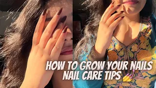 How to Grow your Nails Naturally💅 | My Nail Growth Secret 🤫 | Tips for Long Nails & Nail Care 🦋🫶