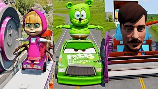 Funny Cars & Weird Cars VS Bollard Barbie Crush #6😂 || BeamNG.drive