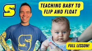 TEACHING BABY TO FLIP OVER AND FLOAT IN THE POOL