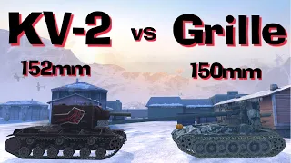 WOT Blitz Can KV-2 with 152mm Derp Kill a Grille 15?
