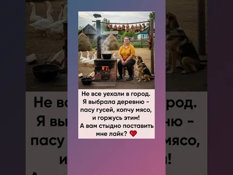 Не все уехали в город. Она осталась в деревне и ей не стыдно!