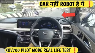 वाह MAHINDRA ❗️XUV700 AUTOPILOT REAL LIFE TEST 💥 क्या HEAVY TRAFFIC में WITHOUT DRIVER चल पाएगी ❓