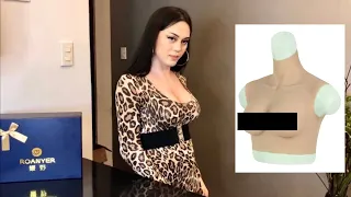 Mel wearing silicone βrεΑsτ form | MEL CROSS