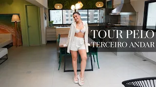 TOUR PELO TERCEIRO ANDAR DO NOSSO APÊ: Área Gourmet e piscina! #NahReforma