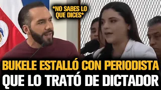 BUKELE ESTALLÓ CONTRA PERIODISTA FEMINISTA QUE LO TRATÓ DE DICTADOR