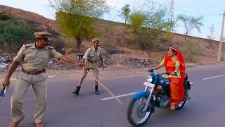 गजबण का पुलिस के साथ ड्रामा गजबण को पड़ा भारी देखिए गजबण का पुलिस ने काटा चालान | DJC Films & Music