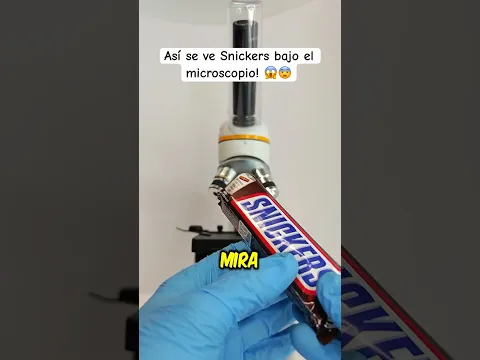 This is what Snickers looks like under a microscope! 😱😨 #shortsvideo
