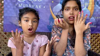 Kids learn colours with nail design