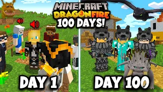 I Spent 100 Days in DRAGON FIRE Minecraft with FRIENDS! This is what happened...