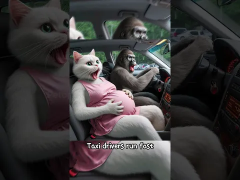 A little different cat story 😺 #cute #cat #kitten #pet #gorilla