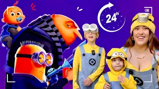 24 HORAS CoMo MINIONS😱😳