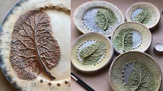 Leaf Plate Making DIY /plaster cement projects