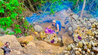4Days Finding Natural Amethyst, Quartz Crystal Gemstones At The Mountain (Episode 26)