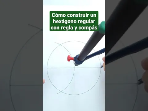 Construye un hexágono regular con regla y compás #shorts de #julioprofe