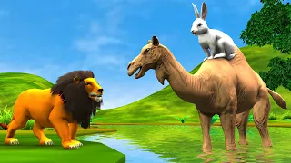 बुद्धिमान ऊंट खरगोश और दुष्ट शेर Camel Rabbit Fox and Lion Story Sher Khargosh Unt Ki Kahani