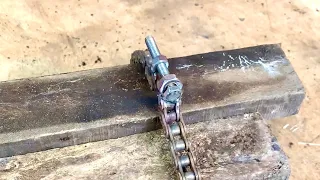 2 easy idea with motorcycle chain scrap