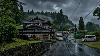 Walking in Japan's Countryside on a Rainy Day 🌧️ Relaxing Nature Sounds