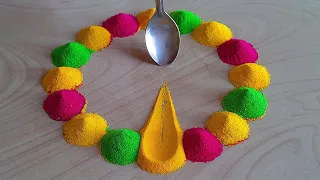 #1694 Satisfying video || Sand art || Diwali rangoli design kaise banate hai
