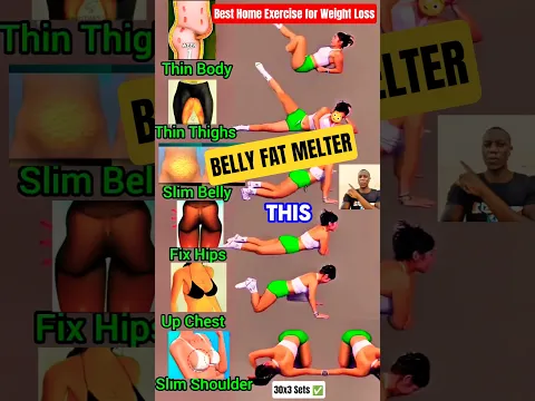 The Simple Home Exercise To Melt and Reduce Belly Fat at Home 🏠 #fitness #shorts #challenge