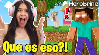 Me INFILTRÉ como *HEROBRINE* en el MUNDO SECRETO de mi NOVIA en MINECRAFT 😂 🤫*BROMA*