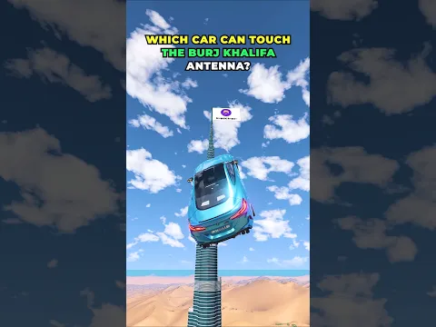 Cars VS Burj Khalifa 🚗 | BeamNG.drive #shorts