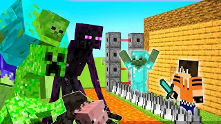ASI ME ATACARON 999 MUTANTES EN MI BASE SECRETA🙀😥 DE #minecraft