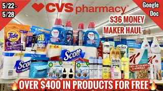 CVS Free & Cheap Couponing Deals & Haul | 5/22 - 5/28 |$36 MONEY MAKER HAUL | $400 Worth for FREE 🙌🏽