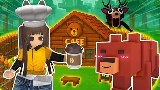 Building a BEAR CAFE BASE in 99 NIGHTS IN THE FOREST 🐻☕ (Roblox)