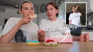 Sister Tries" Crumbl Cookies" *that i secretly made*