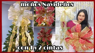 3 ESTILOS DE HACER MOÑOS NAVIDEÑOS #2024