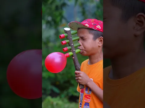 Bamboo Creations with Four Colour Balloon Toys #craft #bamboo #toys