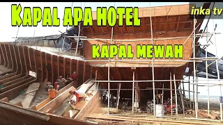 Proyek pembuatan kapal kayu terbesar di desa kalipang