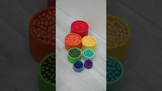 Beads and Balls 🌈 Oddly Satisfying video Colored 🟡 #beads #oddlysatisfying #dominomarble