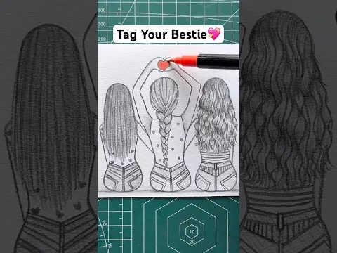 Tag Your Bestfriend💜 #shorts #craft #art #drawing #bestfriend