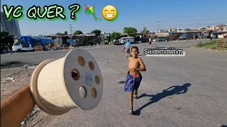 esse GAROTO foi HUMILDE  ganhou uma CARRETILHA NOVINHA para soltar PIPA
