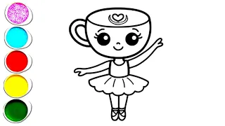 How to Draw the Cappuccino Ballerina Kawaii Easy