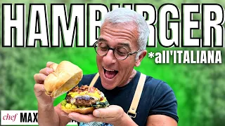 HAMBURGER all'ITALIANA fatto in casa. Come fare CHEESEBURGER buonissimo | Ricetta Chef Max Mariola