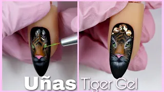 Uñas Tigre 💅🏼✨ Micropintura / Nail art