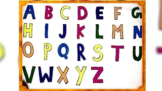 ABCD capital letters alphabet for toddler's