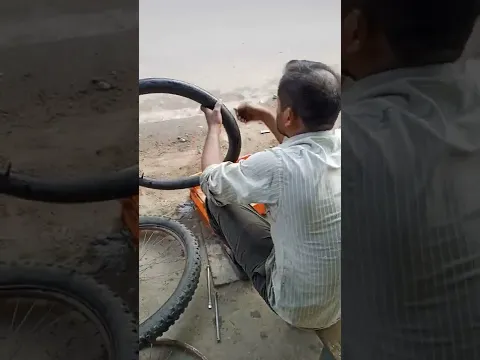 🔥😈KannayaRider Style  Cycle Puncture Repair  #shorts #kannayarider #conceptvideo