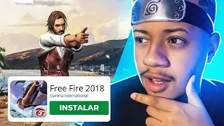 Baixei a VERSÃO do FREE FIRE DE 2018 em 2025!!! 😱😱😱