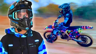 Christmas Lights on a Dirt Bike | Risky Idea