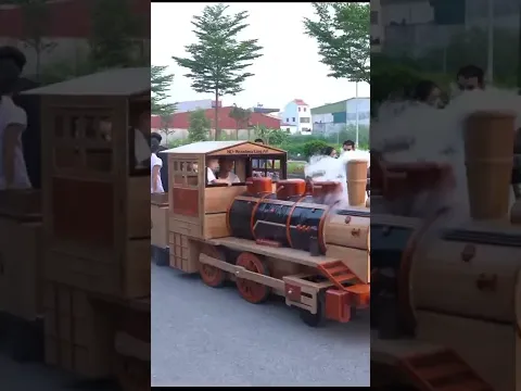 पिता ने अपने बच्चे के लिए बना दिया Train 😱 Wood Working Train #shorts