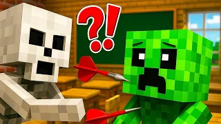 Monster School : DARTS SHOOTING CHALLENGE - Minecraft Animation