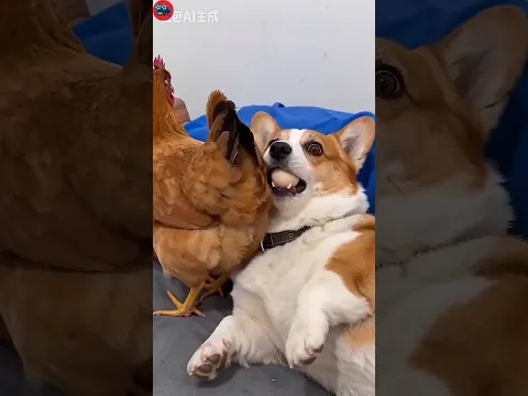 The sleeping dog suddenly felt an egg in its mouth😂