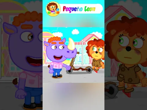 Pequeño Leon | Scooter caro versus scooter roto | Dibujos animados | Video Para Niños